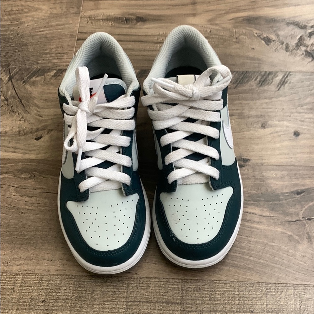 Forest Green/Sage green/white Nike dunks